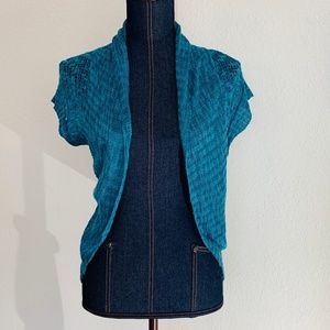 Rue 21 - Blue-Green Knit Over the Shoulder Shrug